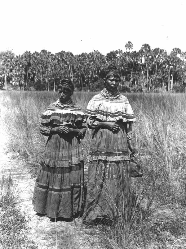 Fanny Stuart and Susie Tiger, Indian Prairie near Lake Okeechobee, Florida